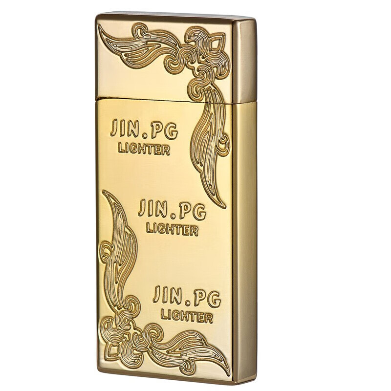 老式煤油打火机富贵花 超薄砂轮打火机金属 点烟器 个性定制刻字 2061金色富贵花 升级版【133ML油+火石棉芯