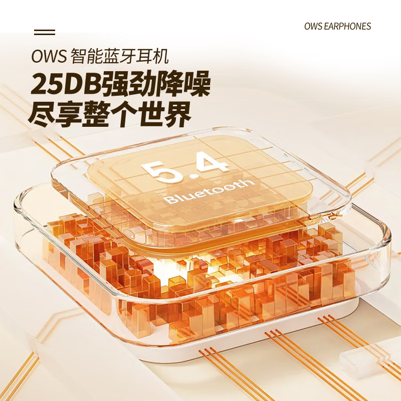 诺必行【2024新款】蓝牙耳机真无线挂耳式骨传导概念开放夹耳不入耳运动跑步适用于索尼苹果华为手机 亲肤【全景环绕音效|智能降噪】