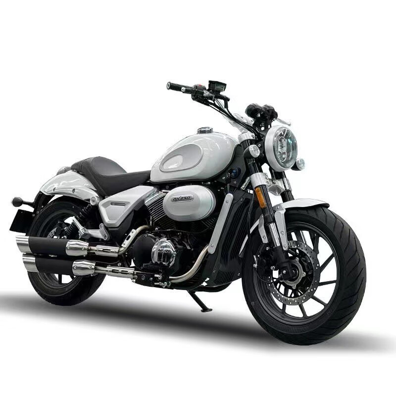 桃路复古摩托车巡航太子爵士捷dx250v型双缸发动机重型机车整车可上牌