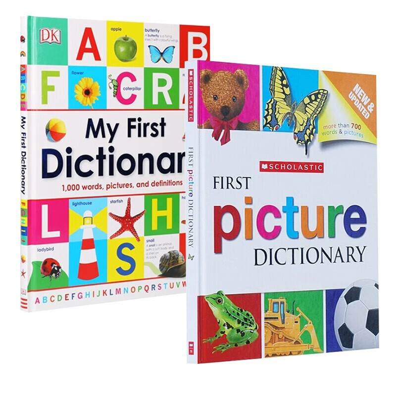 Scholastic My First Picture Dictionary精装儿童图画图解词典2册 幼儿英文字母单词启蒙 英文原版