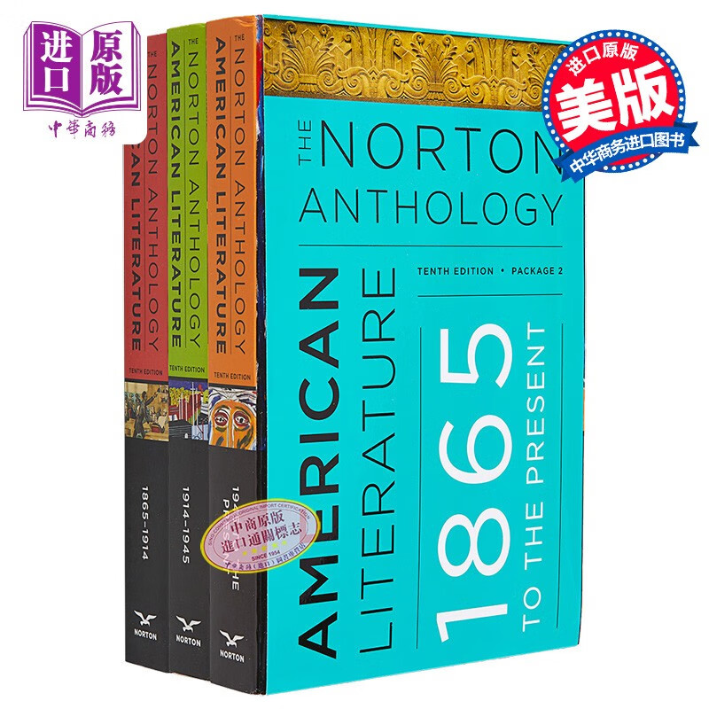 诺顿美国文学3册第10版 The Norton Anthology of American Literature 英文原版 Michael A Elliott