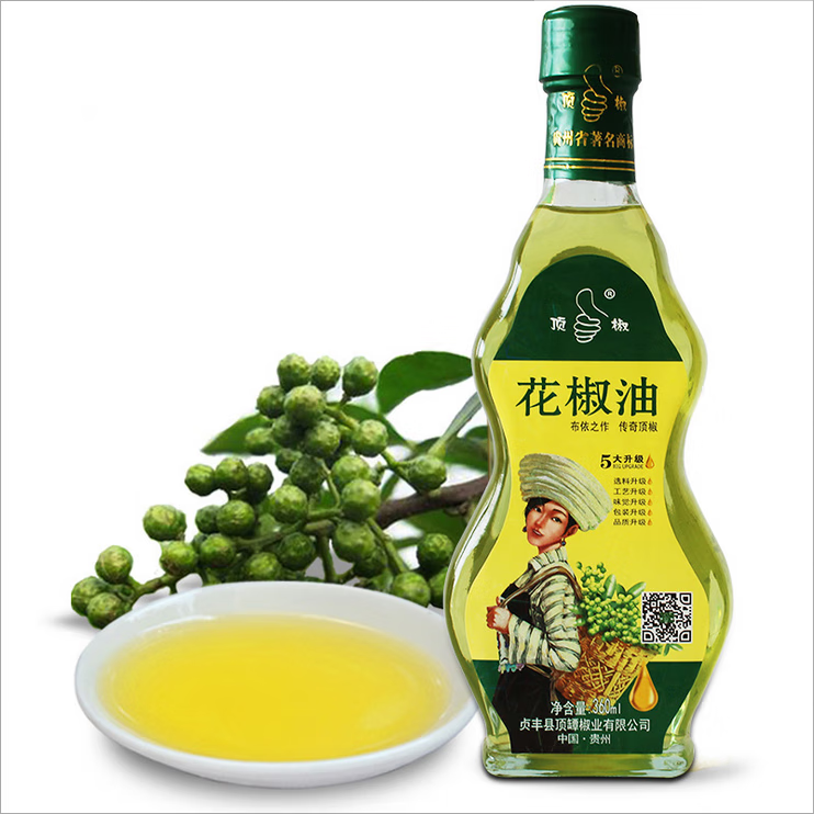 憨豆熊贵州特产贞丰顶坛新款花椒油兴义顶谭青花椒顶椒麻油调味品 2瓶