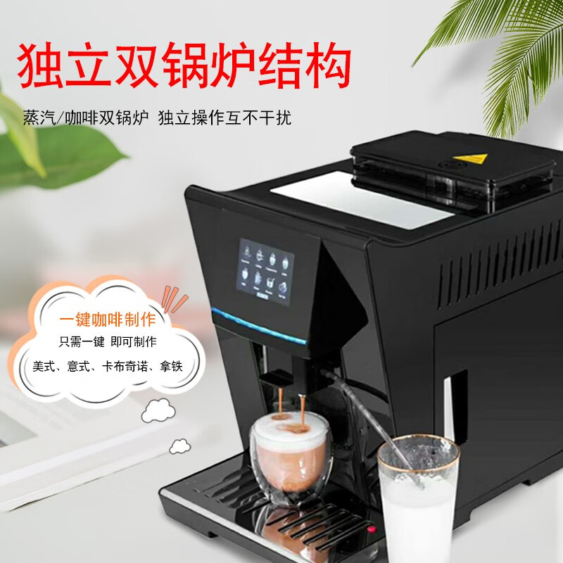 亿贝斯特（EB）意式全自动咖啡机美式家用研磨一体意式小型商用奶泡19Bar萃取110V电压 咖啡机商用110V美规电压 EB-2016咖啡机