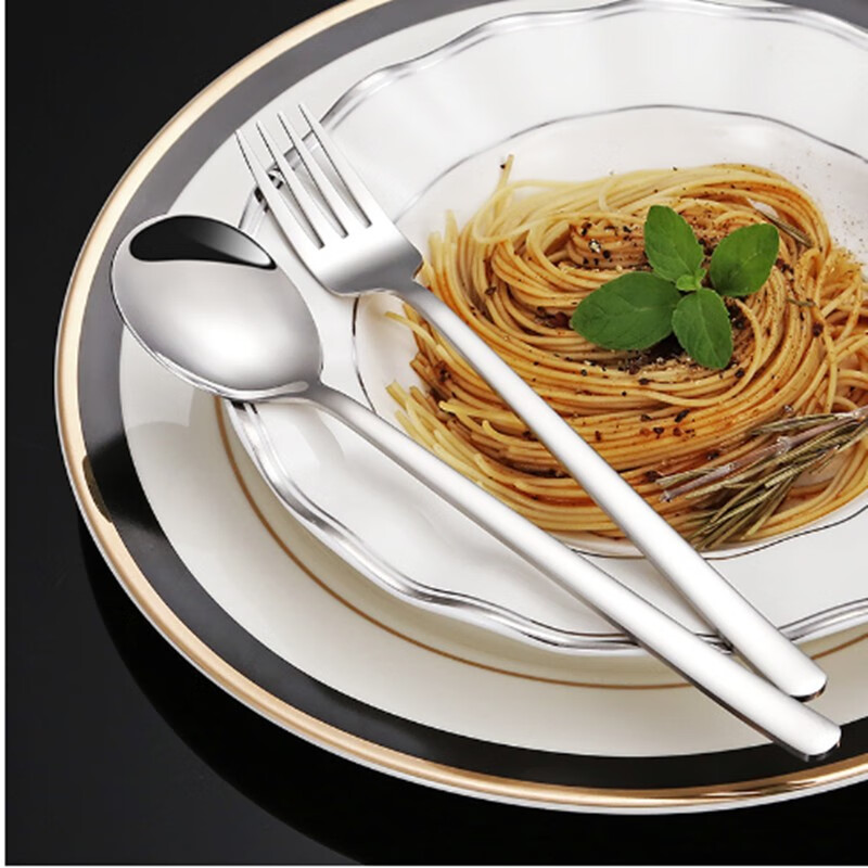 一立304不锈钢勺子家用调羹汤匙可爱韩式长柄勺匙羹儿童吃饭小勺子