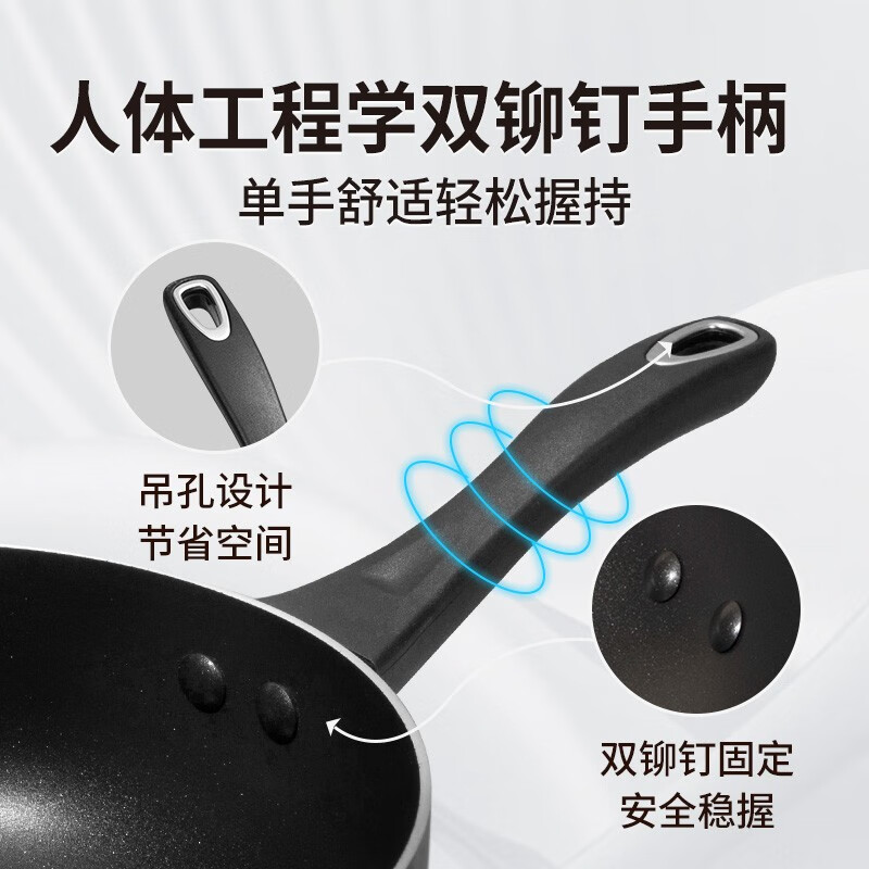 MEYER家用多功能不粘炒锅 电磁炉煤气灶通用炒菜锅 升级款家用不粘锅 炒锅/红+盖(电磁炉通用) 24cm