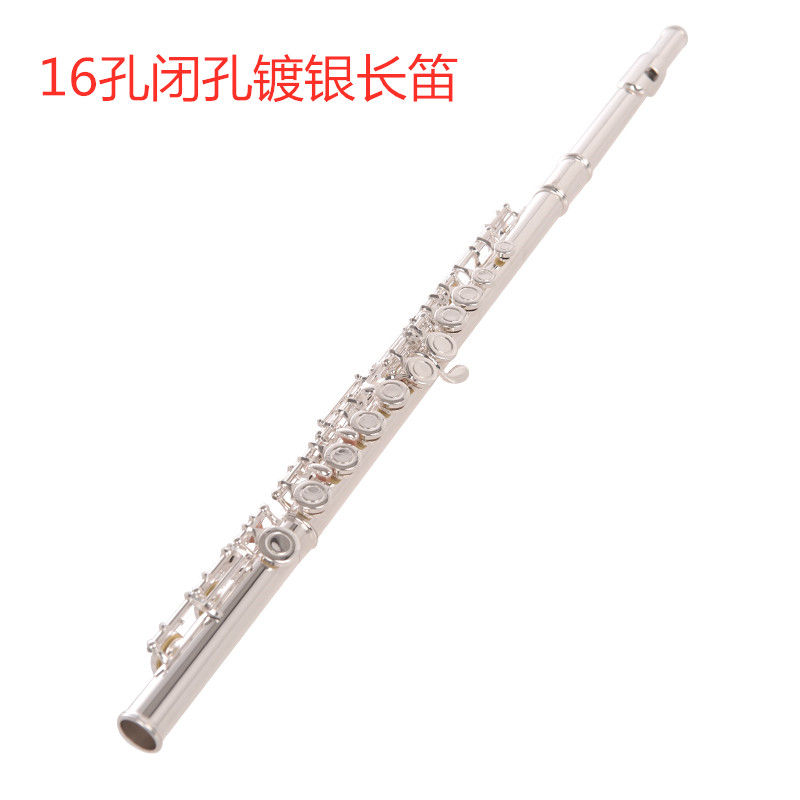 suzuki musique  c调长笛 16孔闭孔镀银长笛乐器初学笛子学生成人乐器