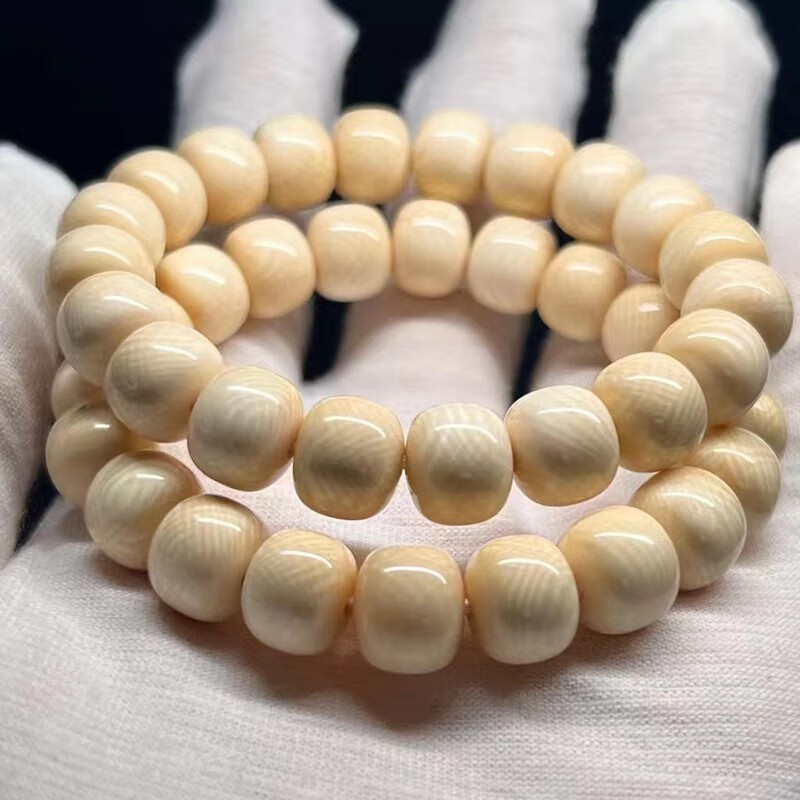 入古 猛犸象牙老型手串珠子 佛珠盘玩原材料装饰品文玩收藏项链手链