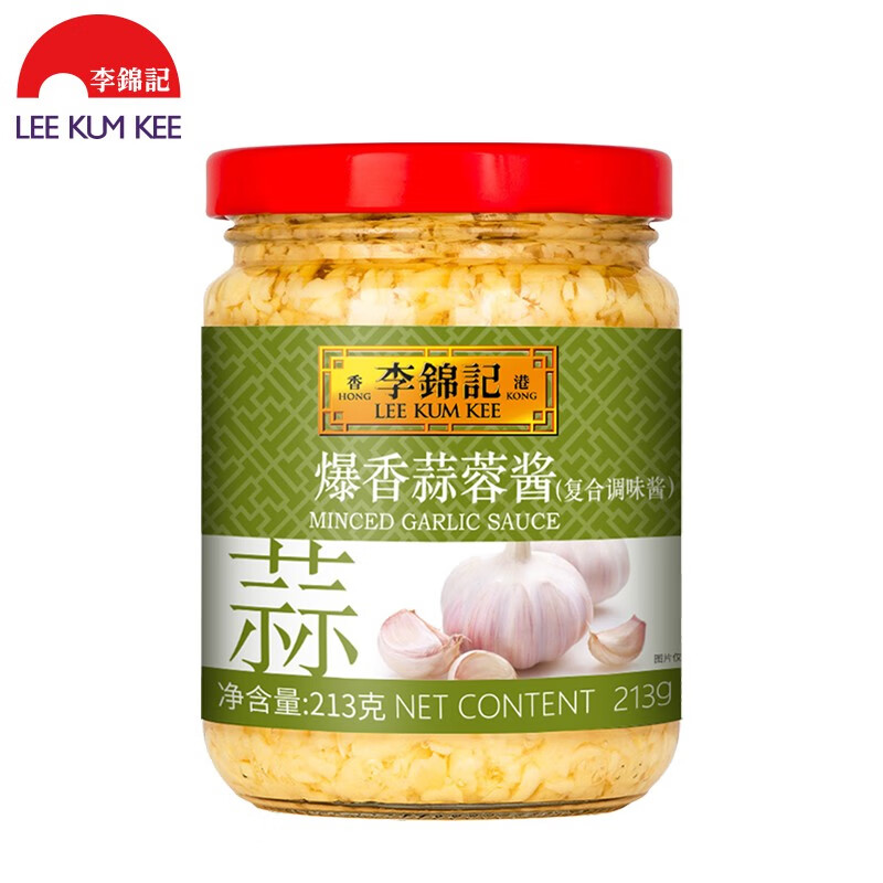 李锦记(lee kum kee)爆香蒜蓉酱213g火锅烤生蚝蒜蓉花甲粉烧烤蒜蓉小