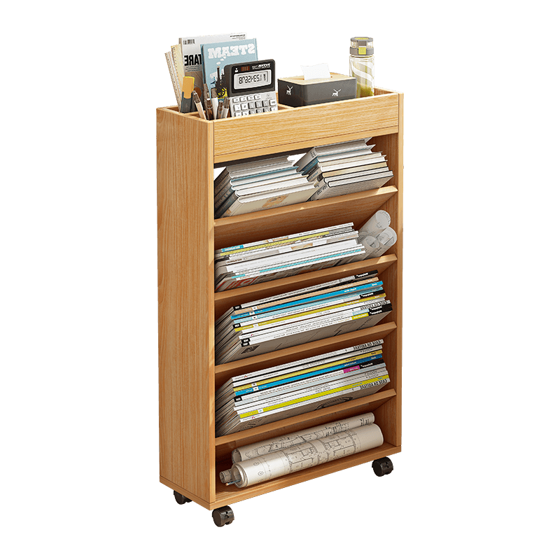 瑞象 桌边置物架书桌旁小架子学习桌窄缝隙学生教室课桌书本收纳神器 简约白色42X17X75CM