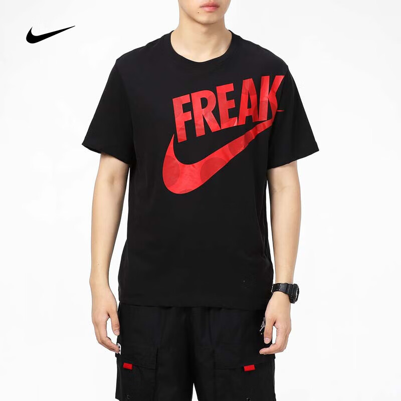 耐克(nike)男装夏季新款短袖跑步训练运动服休闲上衣时尚宽松透气圆领