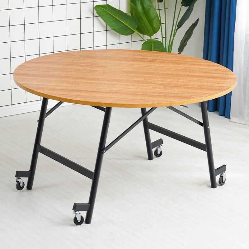 五庭门大圆桌可折叠餐桌家用折叠餐桌8/10/12/15/18/20人圆形饭桌餐桌