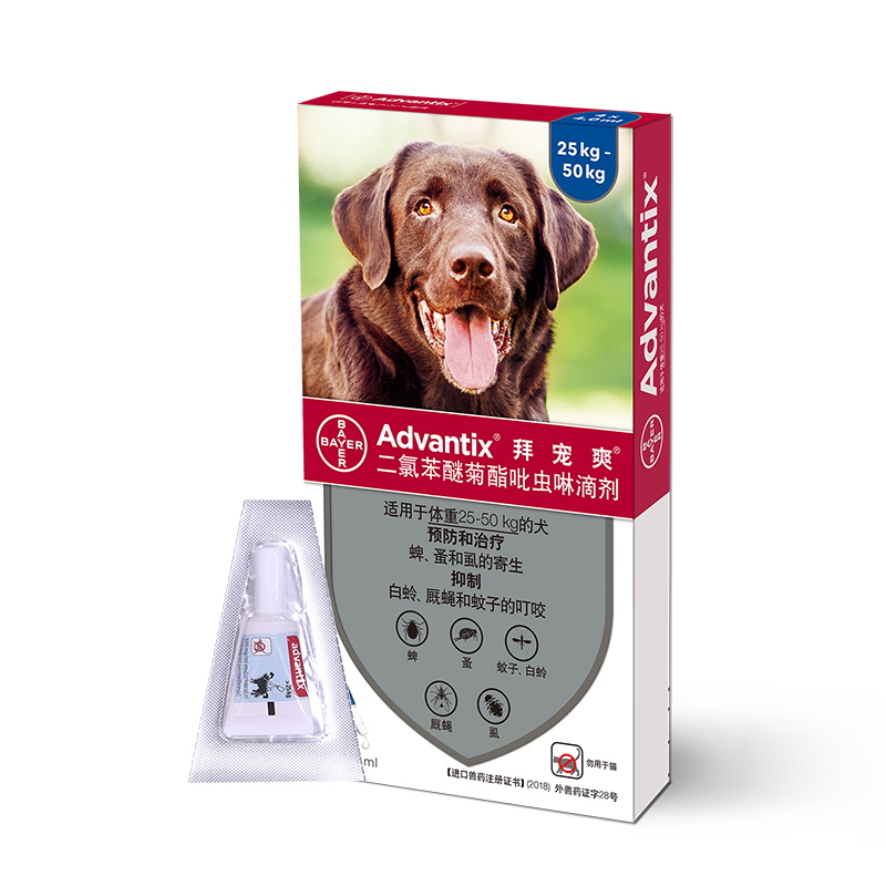 滴剂宠物体外寄生虫去跳蚤虱子蜱虫驱虫药品德国进口 25-50kg犬用4