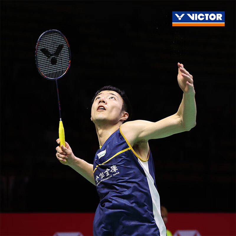 威克多（VICTOR）羽毛球拍龙牙之刃胜利全碳素单拍进攻高端黑金隼100x神速 驭10 DX-10M瓷蓝郑思维同款 空拍 4U空拍速发