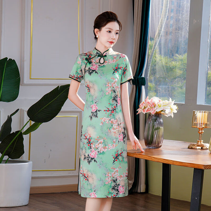 xequccn送考旗袍中国风旗开得胜妈妈装旗袍旗开得胜中考高考送考旗袍