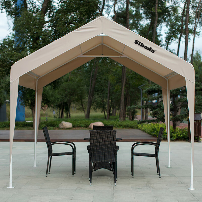 sibada户外营地餐饮帐篷防风雨棚露营烧烤遮阳夜市民宿家用停车棚 3x3