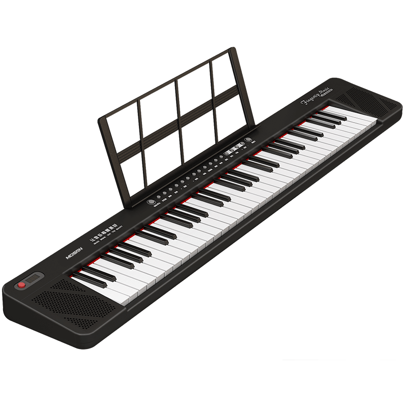 莫森(mosen)BD-668P智睿黑 便携式61键多功能电子琴 初学者成年儿童入门电子琴 儿童幼师家用 支持pad