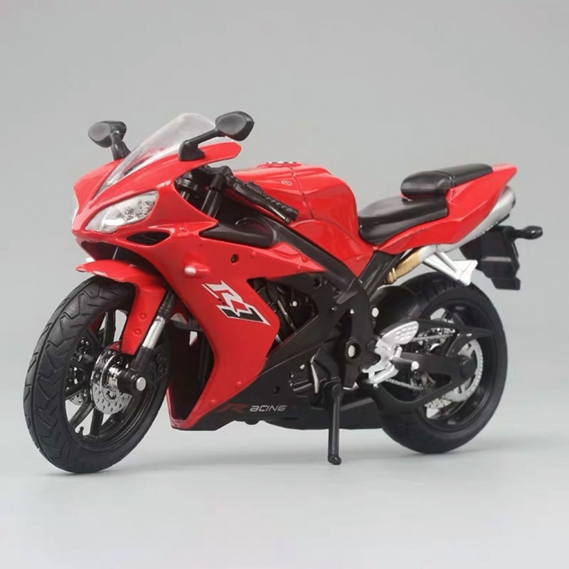 溪悦机车摩托车川崎手办模型 雅马哈r1摩托车模型合金仿真摆件玩具