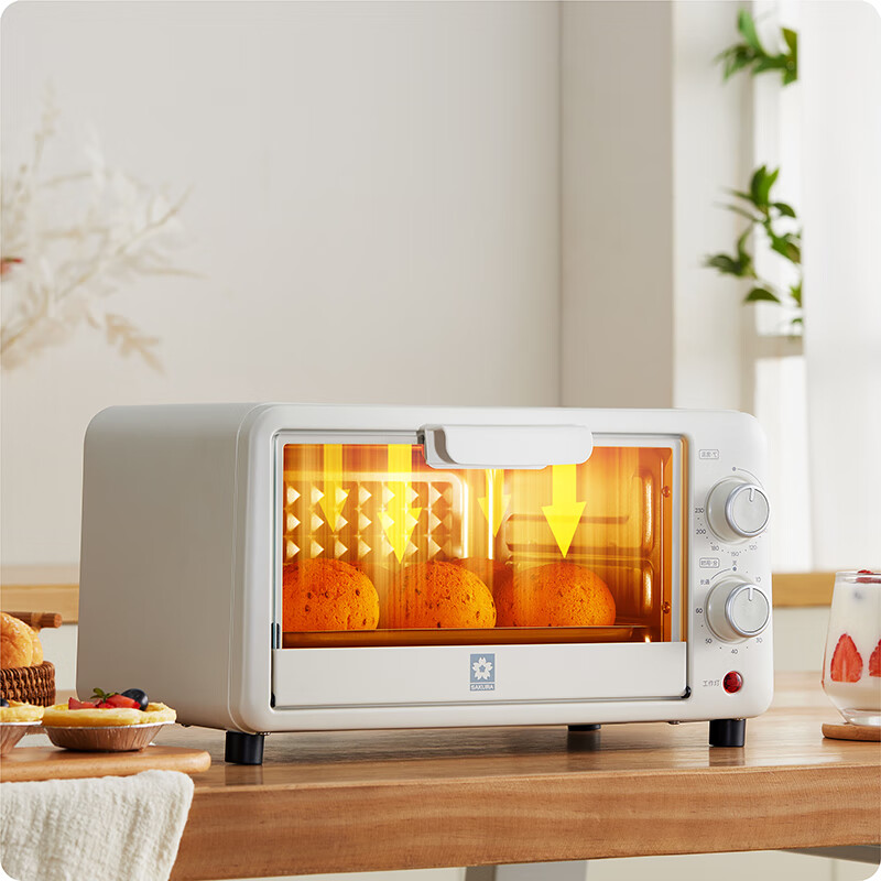 樱花 sakura电烤箱家用一机多能迷你小烤箱 10l容量小巧不占地 k10ak