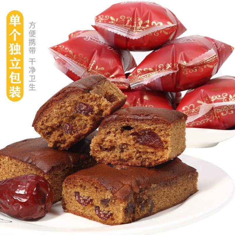 一品世胶（YI PIN SHI JIAO） 老北京蜂蜜枣糕红枣泥蛋糕糕点心饼干网红小吃 900g