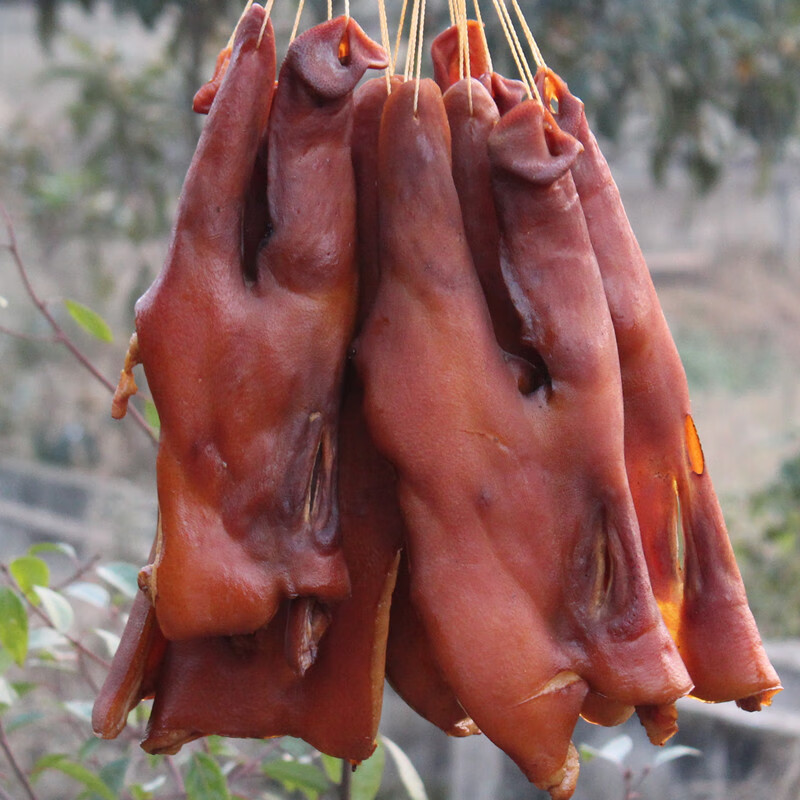 蜀农纪四川重庆腊肉5斤腊猪嘴烟熏猪拱嘴肉腊猪鼻子柴火猪嘴尖下酒菜