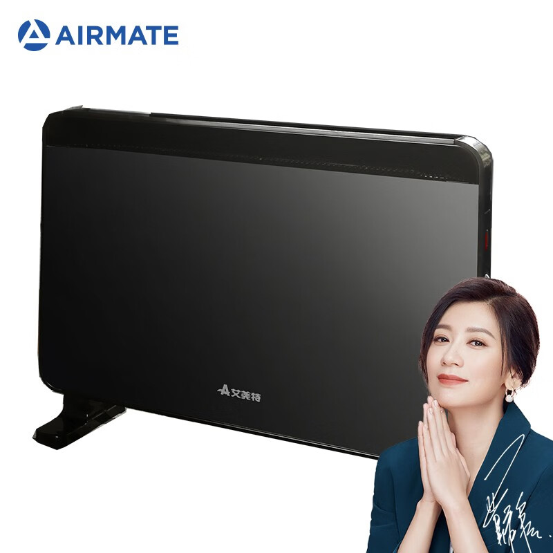 艾美特（Airmate）取暖器家用/电暖器/欧式快热炉 电暖气 电热炉 黑晶面板 浴室防水HC22084-W