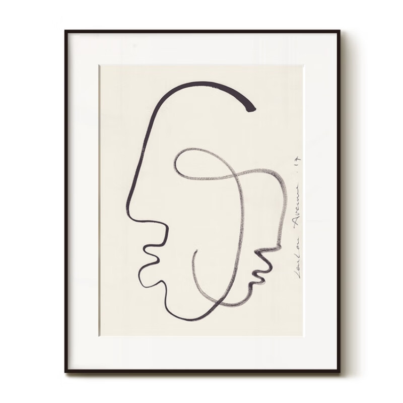 皓涛 北欧抽象艺术画组合 ins极简装饰画 线条客厅卧室玄关三联 a 30*