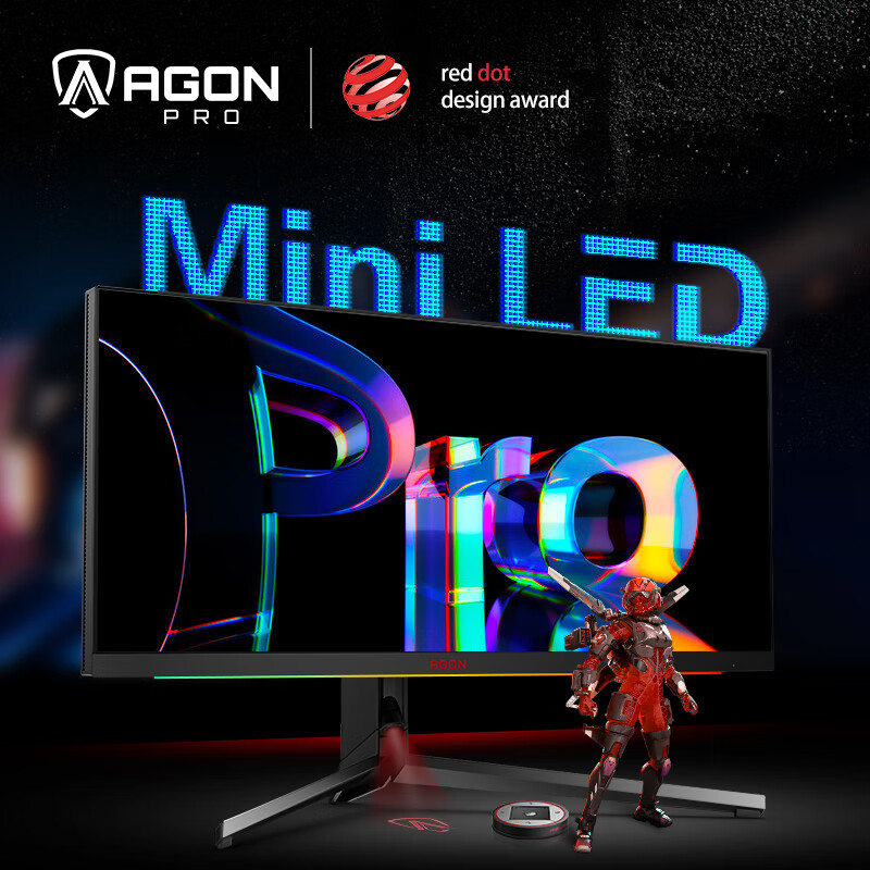 AOC 推出首款 mini LED 带鱼屏显示器 AG344UXM：HDR1000，首发 8499 元