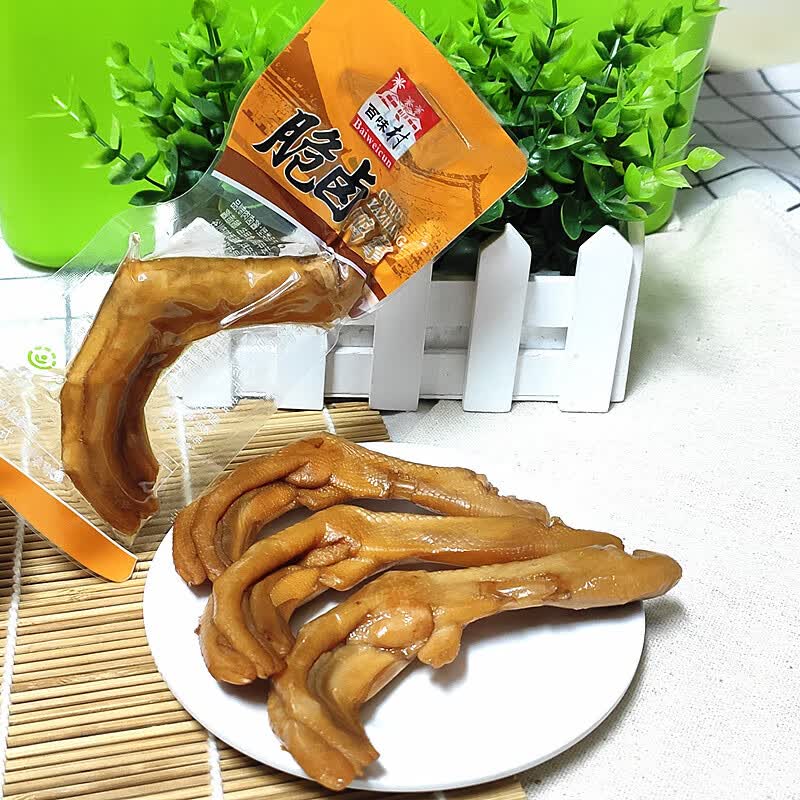 哺食旺休闲食品百味村卤味零食系列脆卤鸭掌500克多款可选鸭爪 脆卤