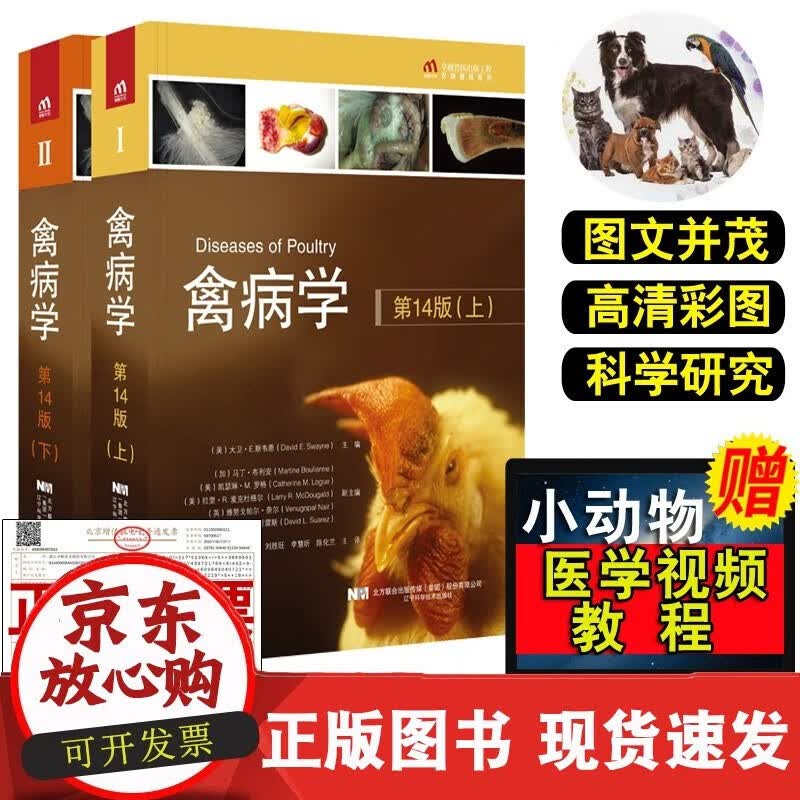 【正版】2022新书 禽病学 第14版第十四版大卫斯韦恩辽宁科学技术出版家禽病治疗诊断病预防书籍兽