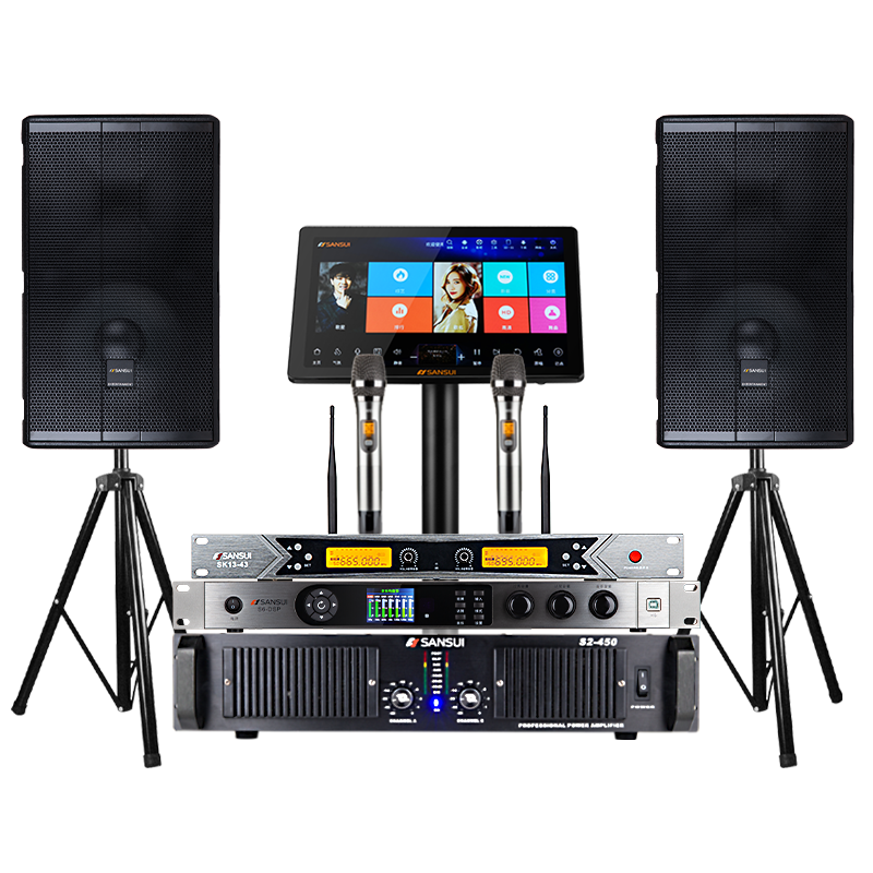山水（SANSUI） SP121大功率KTV点歌唱歌K歌卡拉OK系统功放音箱舞台演出包房音响套装 7200W 12吋KTV音响套装全套10026210832232