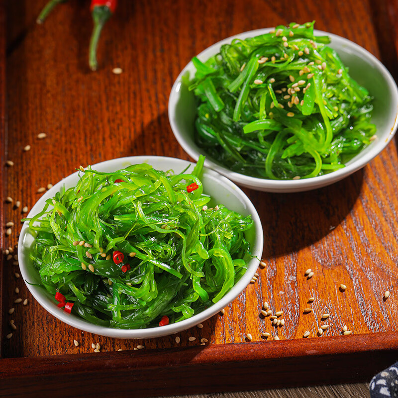 隽品湾裙带丝235g 脆嫩爽口海白菜 即食低脂海藻沙拉下饭菜凉拌裙带梗丝 【开袋即食】酸甜裙带丝235g*3袋