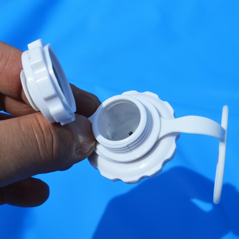 沙池气塞钓鱼池充气口塞子毛毛虫气嘴充气池塞子水池气嘴堵头塞 白色