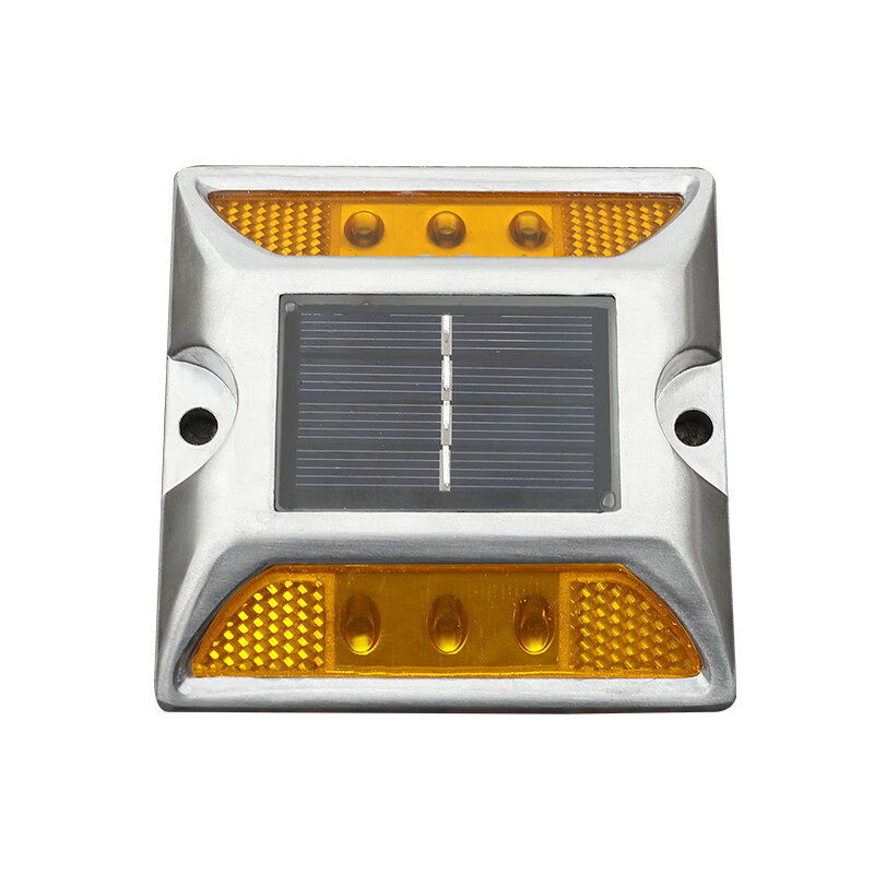 太阳能铝道钉 防水防压防高温道钉 货车爆闪警示道钉 型号-1双黄灯