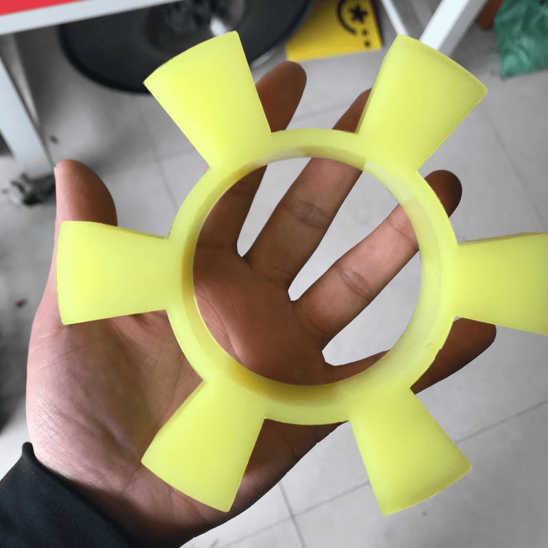 惠利得聚氨酯t型六角垫块对轮垫梅花弹性缓冲垫联轴器水泵电机减震