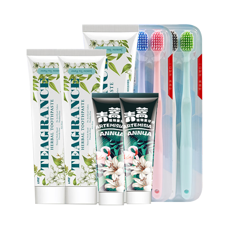 两面针（LMZ）茶清香牙膏 长效清新口气 缓解口腔异味 不含氟 护龈清洁口腔410g