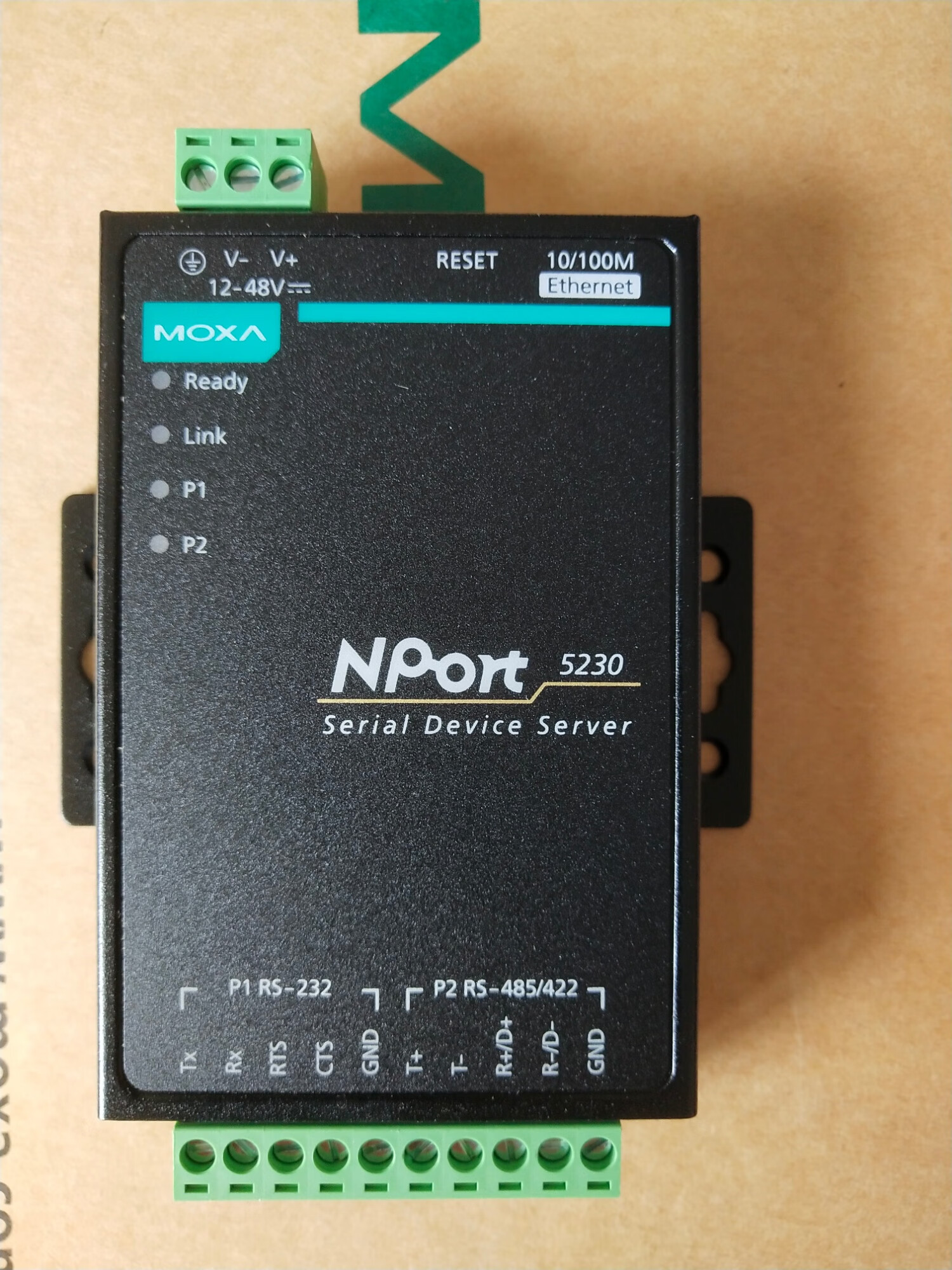 现货原装moxa nport5230 1路422/485 1路232摩莎串口服务器全新