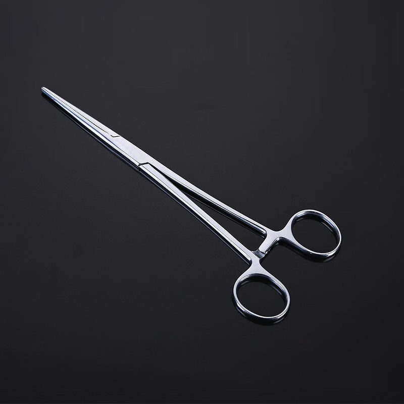 双鹿医用止血钳 直头 弯头 不锈钢血管钳手术钳 直止弯止手术剪刀