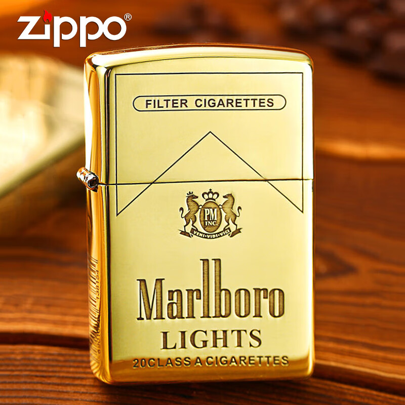 zippo之宝煤油打火机正版黄铜盔甲万宝i路marlboro万机送男士经典礼品