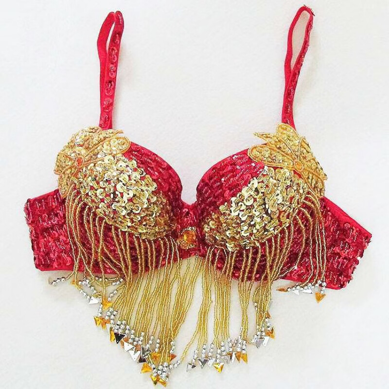 妙倩2023新款肚皮舞文胸上衣印度舞表演出上装舞蹈服装性感胸衣练功服