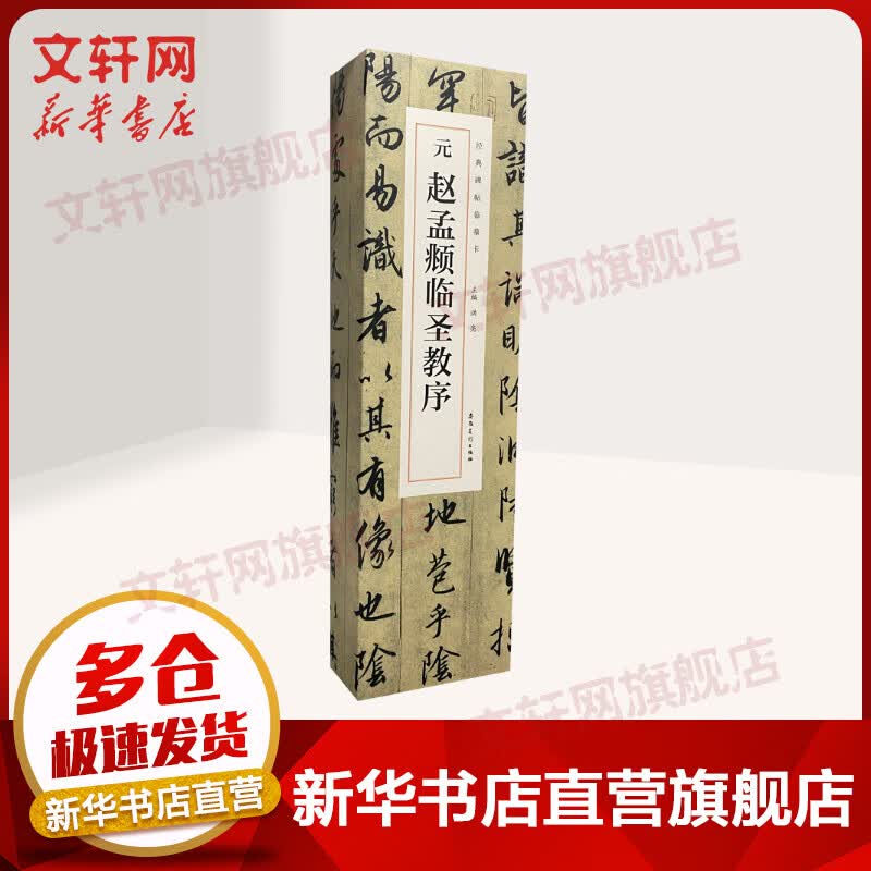 赵孟頫临圣教序 元 经典碑帖近距离临摹卡 全4册 赵孟頫行书书法毛笔练字帖原帖 图书