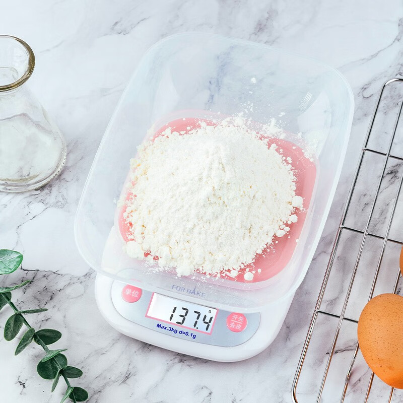 法焙客（FOR BAKE）厨房秤 家用0.1g精准电子称 蛋糕烘培秤工具 迷你秤食物称珠宝秤带托盘3kg