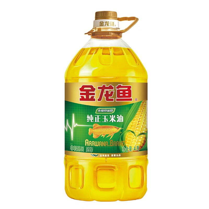纯正玉米油4l  家用桶装植物油物理压榨炒菜烘焙色拉油 纯正玉米油4l