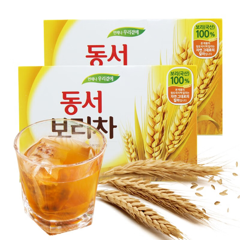 韩国进口食品东西牌大麦茶300gx4盒独立小包装烘焙冲泡茶办公室下午茶 大麦茶300g*2盒