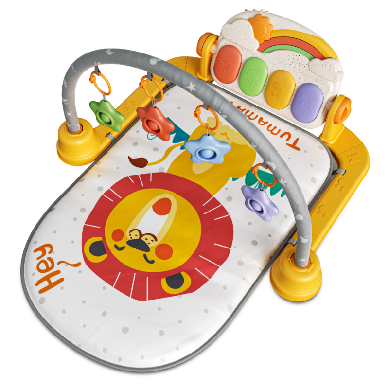 Tumama KiDS 兔妈妈 新生婴儿健身架器0-3个月幼儿脚踏钢琴9宝宝早教音乐蓝牙玩具礼盒 小狮子
