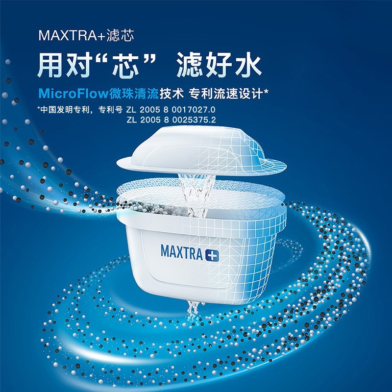 碧然德（BRITA）设计师滤水壶+去水垢专家版滤芯套装 设计师水壶蓝+专家版滤芯5枚（到手1壶6芯）