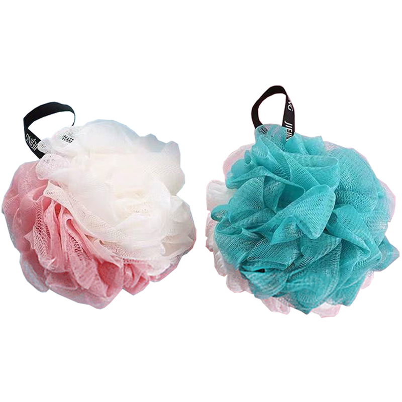 HOUYA大號(hào)洗澡沐浴球家用柔軟泡澡球浴花可愛可掛式2只裝沐浴球 大號(hào)沐浴球2只裝