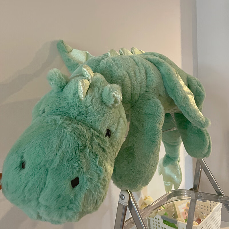 嬰果小島小飛龍玩偶超大號(hào)毛絨玩具床上陪睡覺抱枕娃娃送男友生日禮物女生 小飛龍-綠色 150cm