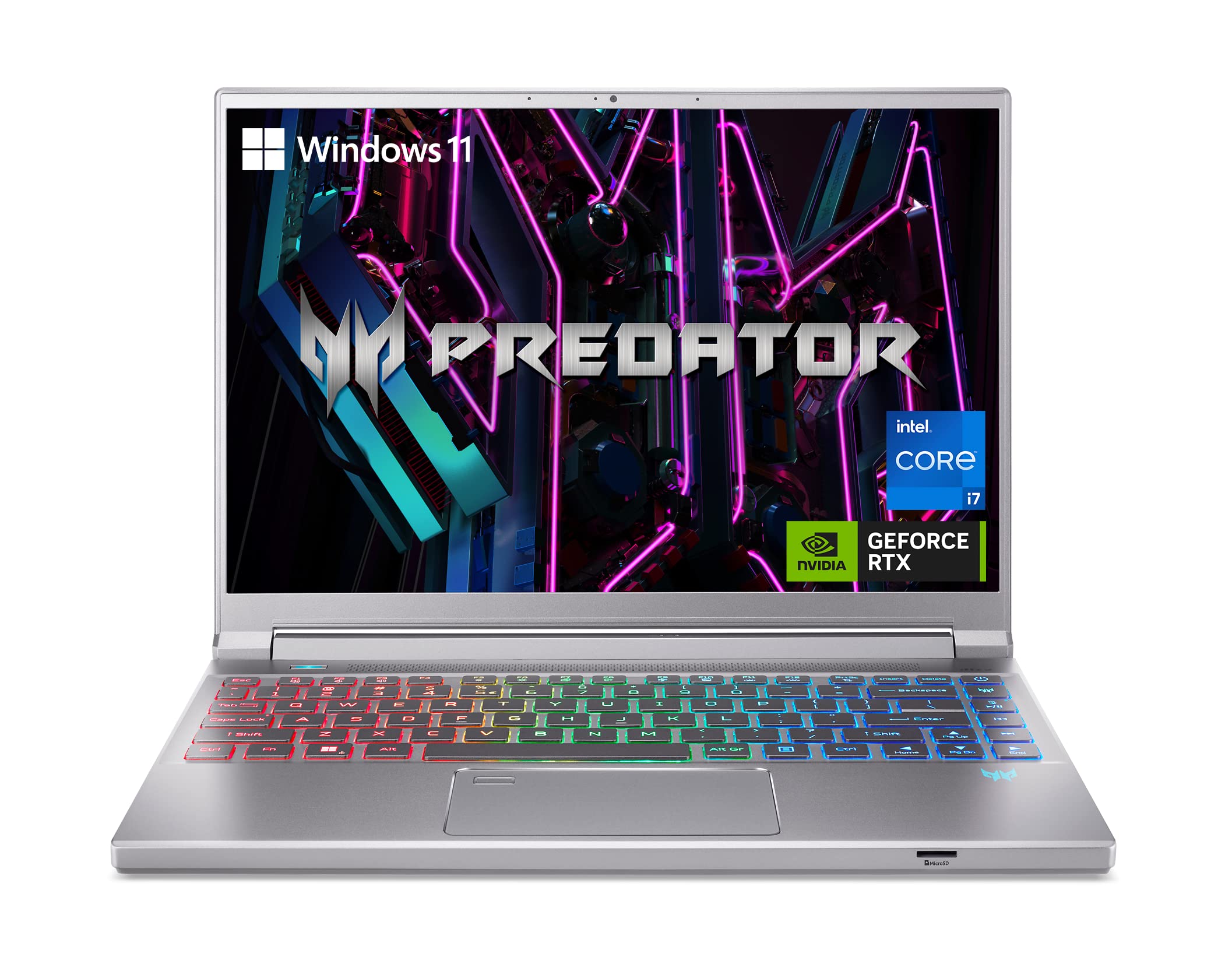 acer 宏碁 标准笔记本电脑 PT14-51-78B4 14英寸 英特尔 苹果ci7 16GB 512GB 背光键盘 游戏 银色