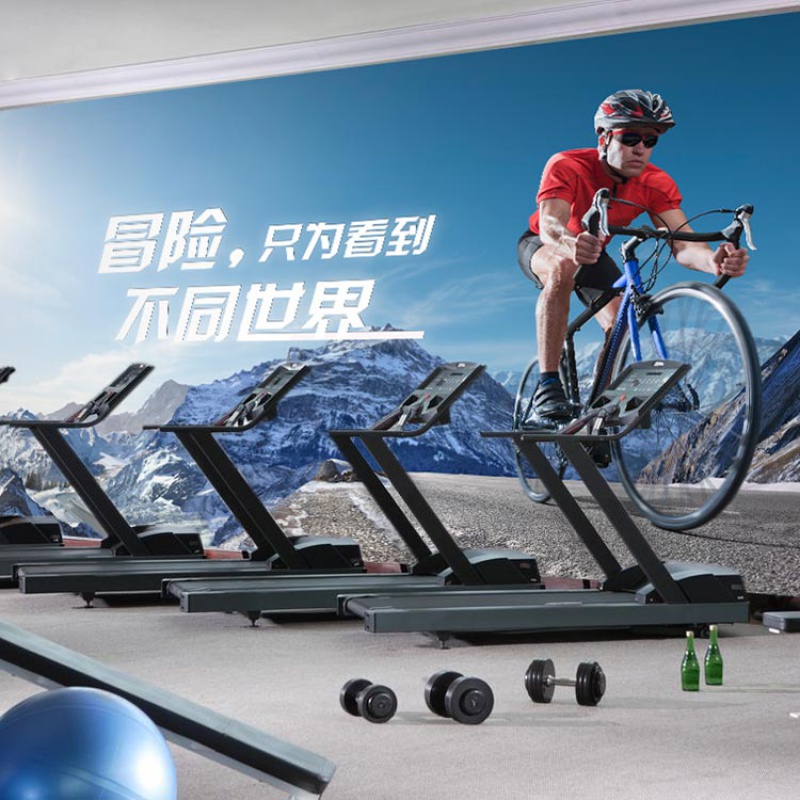 伊尔雅 健身房海报壁纸瑜伽体育极限运动背景壁纸骑行动感单车主题 定