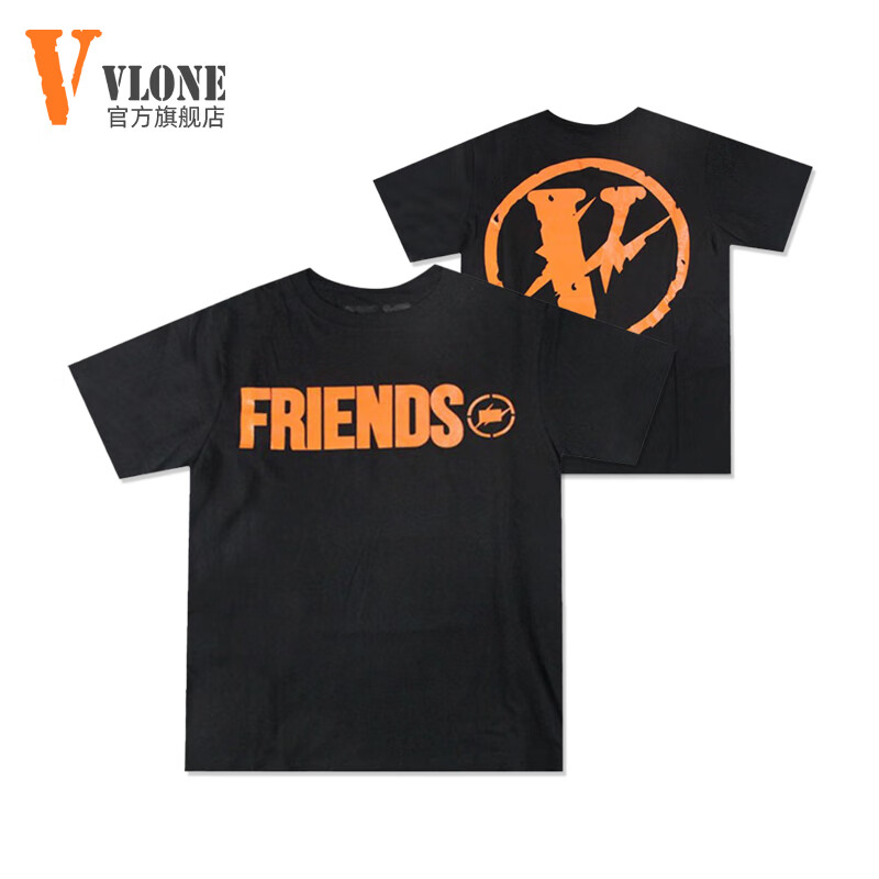 VLONE【美版】短袖t恤男 联名大V潮牌2024夏季新款宽松纯棉打底衫男装 藤原浩联名款 L